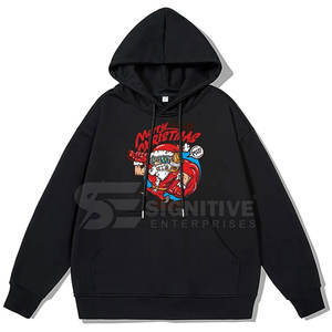 เสื้อมีฮู้ดสำหรับเทศกาลคริสต์มาสมีลายพิมพ์ตามฤดูกาลเหมาะสำหรับออกนอกบ้านในช่วงฤดูหนาวและงานครอบครัว - Product Image 3