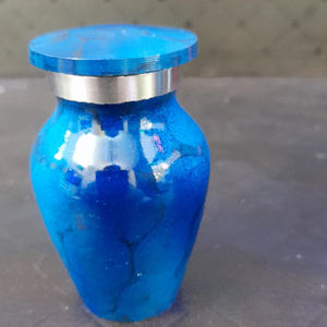 Blue Cloud Cremation Memorial Urn <b>Small</b> Rectangle Velvet Carry <b>Bag</b> Human Remains Ashes Keepsake <b>for</b> <b>Men</b> and Women - Product Image 1