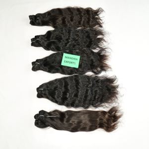 Extensiones de cabello humano ondulado sin procesar de templo indio negro Natural 100%, sin proveedor de procesamiento químico, ofrece una opción barata - Product Image 4