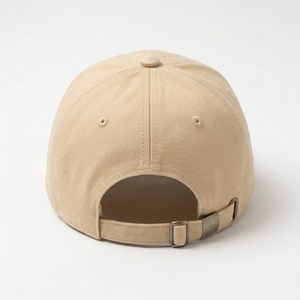 Gorra de béisbol beige personalizada con bordado de letras Injae, unisex, de 6 paneles, de sarga de algodón, estilo Dad Hat, informal, deportiva, ajustable. - Product Image 3