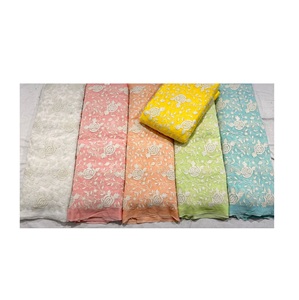 New Arrival Viscose Georgette Embroidery Fabric for <b>Apparel</b> Dancewear Dress Making From Indian Exporter - Product Image 1