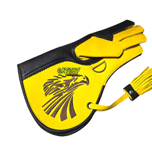 Guantes de trabajo industriales personalizables de alta calidad hechos de cuero de vaca genuino - Product Image 1