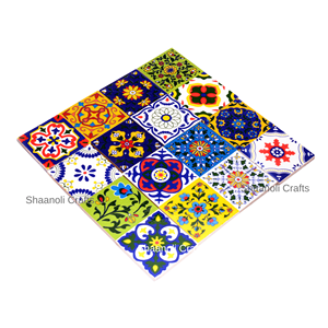 กระเบื้องเซรามิกสำหรับห้องน้ำและห้องครัว กระเบื้องเพ้นท์มือ ขนาด 4x4 นิ้ว 100% สำหรับงานปรับปรุงและโครงการต่างๆ ดีไซน์กระเบื้องสำหรับผนังและพื้น - Product Image 2