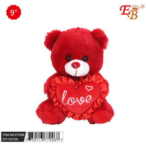 9 \ "orso rosso con il cuore 72 pz/cartone di san valentino forniture - Product Image 1