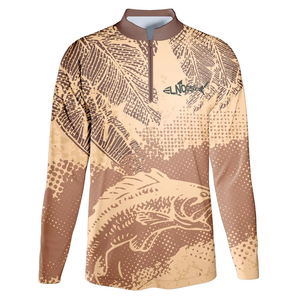 Vente en gros OEM Custom Quick Dry Sublimation Fishing Jersey Half Zip Tshirt Men Long Sleeve Fishing Shirts - Product Image 2