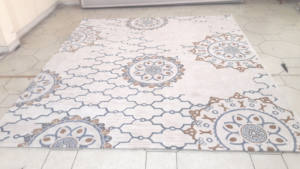 Modern High Pile Hand <b>Tufted</b> Eco-Friendly Abstract Pattern Wool Latex Backing <b>Rug</b> for Living Room Hotel Exercise Prayer Use - Product Image 2