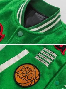 Chaqueta de Béisbol Varsity Impermeable Personalizada para Hombre, Corte Ajustado, Forro Polar, Logotipo Personalizado OEM, Secado Rápido y Transpirable - Product Image 5