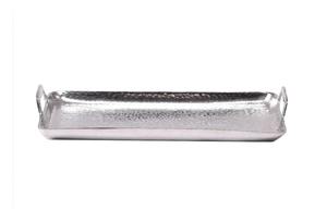 Creative Rectangular Stainless Steel <b>Tray</b> with Gold Handles Shinny Polished Hammered Texture Wedding <b>Decorative</b> <b>Tray</b> - Product Image 5