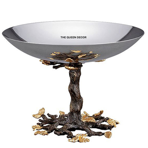 Best Elegant Aluminum Metal Newest Texture Shinny Polish Vintage Fancy Bowl Premium Quality Home Accent - Product Image 4