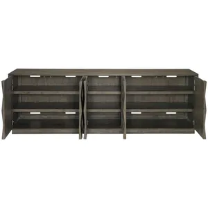 Console multimédia moderne - Bois gris texturé avec design contemporain - Product Image 4