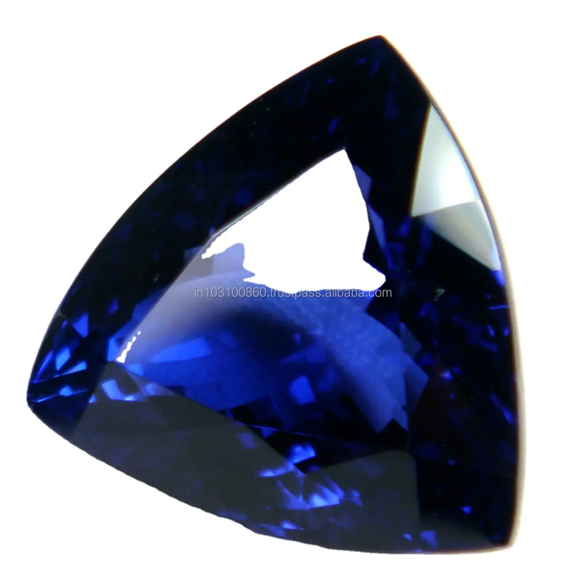 नीली रत्न टैन्ज़ानाइट ट्रिलियन कट पत्थर की अच्छी गुणवत्ता वाली प्राकृतिक प्रमाणित टैनज़ानाइट ढीली थोक थोक थोक कट रत्न कारखाना