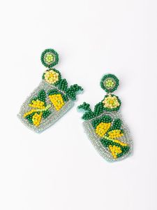 Pendientes de Moda con Forma de Naranja, Bordados con Cuentas, Hechos a Mano, para Mujeres y Niñas, Exportador de la India, Tendencia 2026 - Product Image 5