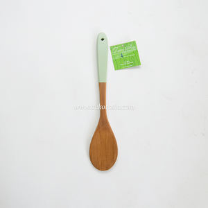 Spatule ovale en bois élégante Dekor Asia, résistante au lave-vaisselle et au micro-ondes, ustensile de cuisine de couleur unie pour la cuisson - Product Image 2