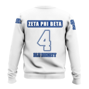 Sudadera con Cuello Redondo Zeta Phi Beta para Mujer, Letra Griega Azul 1920 Bordada, Sudaderas Griegas para Mujer - Product Image 2