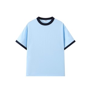 T-shirt de nouvelle qualité respirant 200gsm motif lourd 250gsm tissu décontracté coupe et coudre Style T-shirt pour hommes livraison DDP - Product Image 2