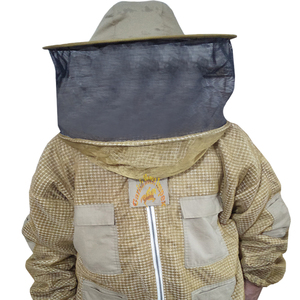 Chaqueta de apicultor de algodón de primera calidad, ropa con ventilación de abejas, gorro redondo, suministros de Apicultura - Product Image 6