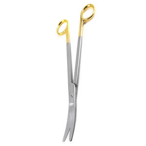 Best Selling Hysterectomy Scissors TC Medium Curved 10.5 (26.5cm) Gold <b>Rings</b> <b>Stainless</b> <b>Steel</b> Surgical Instrument - Product Image 4