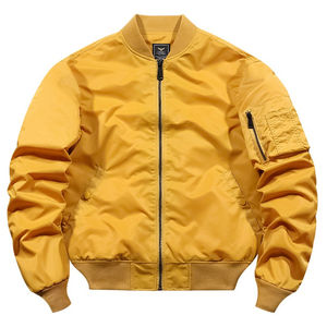 High Street Style OEM ODM Veste de baseball d'hiver Coupe-vent de vol imperméable avec motif de lettres à col montant en polyester - Product Image 6