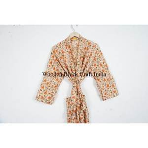 Kimono de Seda Estilo Boho para Mujer, Bata con Parches Indios, Función Térmica, Perfecta para Vacaciones, Ropa de Dormir, Método de Tejido, Cuello en V - Product Image 2