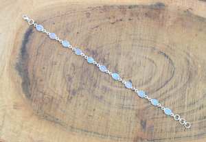 Milky Opalite 925 Sterling <b>Silver</b> 11 Stone Handmade Jewellery Adjustable Bracelet Elegant Unique Gift For <b>Women</b> - Product Image 4