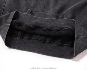 Sudadera con capucha de lana de gran tamaño para hombre, sudadera cálida de invierno desgastada lavada con sudaderas y sudaderas con estampado Digital - Product Image 5