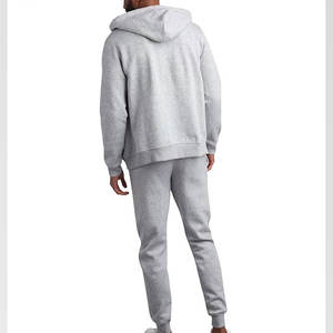 ชุดวอร์มผ้าฝ้ายสไตล์สตรีท2-in-1ของผู้ชายชุดกันหนาวมีฮู้ดสีดำเฮฟวี่เวทระบายอากาศได้ดี - Product Image 2