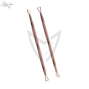 Empujador de Cutículas Dorado, Limpiador de Esmalte de Gel UV, Removedor de Esmalte de Gel, Herramienta de Arte de Uñas, Empujador de Uñas Plano - Product Image 1