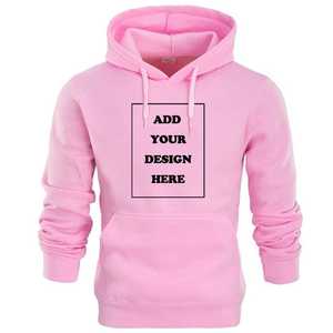OEM personalizado 100% algodón polar con capucha sudadera de manga larga de alta calidad de los hombres de gran tamaño pulóver con capucha bordado sólido - Product Image 5
