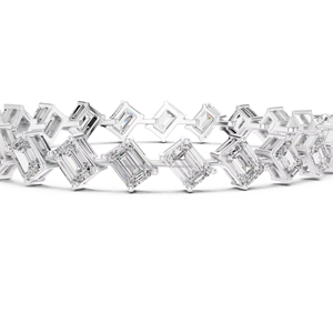 925เพชรธรรมชาติเงินสเตอร์ลิงสร้อยข้อมือเงินสีขาวเครื่องประดับที่ไร้กาลเวลาสำหรับการค้าปลีกหรู - Product Image 1