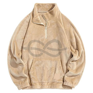 Customized Embroidered Logo High Quality 100% Cotton <b>Quarter</b> <b>Zip</b> Sweatshirt <b>Men</b> Comfortable Casual Wear Pullover - Product Image 1