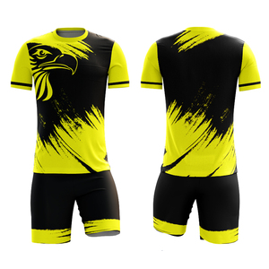 Uniforme de football unisexe à manches courtes personnalisable avec technique de sublimation 100% polyester de haute qualité - Product Image 6