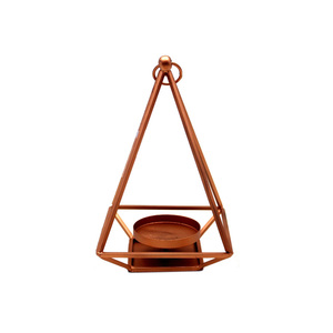 Bougeoir en métal en vrac fait à la main couleur marron en métal pour bâton décoratif de maison et de mariage - Product Image 1