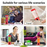 Portable En Acier Inoxydable Protéine Shaker Blender Tasse USB Rechargeable 400ml Électrique Juicer Smoothie Maker DC Moteur 6 Lames