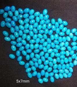 Piedras preciosas de cabujón preciosas sueltas de turquesa suave genuina disponibles en Moq bajo Gran textura y acabado Gemas y piedras auténticas - Product Image 3