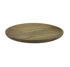 Diseño elegante de madera natural de forma redonda cena comida servir bandeja plato y bandeja hecho a mano personalizar - Product Image 1