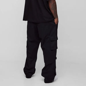 2025 nouveau arrivé 100% coton Streetwear coupe ample lavé Baggy Joggers pour hommes couleur unie léger Hip Hop hommes pantalons - Product Image 3