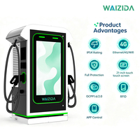 Chargeur ultra-rapide DC 240 kW à double connecteur OCPP 4G WiFi étanche IP54 pour infrastructures publiques et bâtiments commerciaux