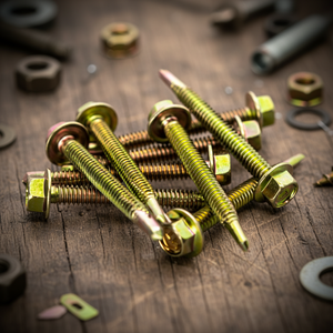 Tornillo PDC Tek de Cabeza Hexagonal Autoperforante, Clase 8, Acero al Carbono Galvanizado con Fosfato de Zinc, Rosca Estándar, Diámetro Personalizable - Product Image 1