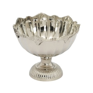 Tazón para servir de diseño de Metal de latón de alta calidad, estilo moderno, gran oferta, ensaladera chapada en plata para servidor de frutas secas de Hotel - Product Image 1