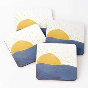 Posavasos de madera maciza superventas, rebanadas en blanco con alfombrillas antideslizantes para el hogar y la Oficina, alfombrilla de madera para tazas de café - Product Image 4