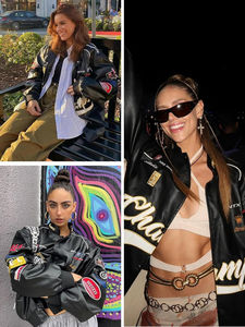 Personalizado motocicleta béisbol Letterman Varsity chaqueta abrigo Retro clásico cuero parche cuero carreras chaqueta para hombres marca personalizada - Product Image 5