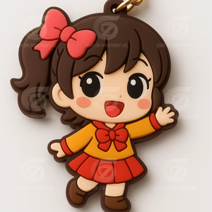 Personnage d'anime personnalisé Porte-clés écologique en caoutchouc de silicone 3D sans nickel pour l'image de marque Fêtes Événements Vacances - Product Image 1