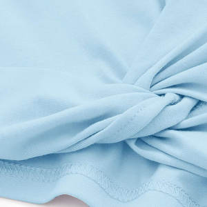 Venta al por mayor Tarifa Mujeres New Deisgn Cuello redondo Liso En blanco Mangas cortas Mujeres Crop Top Camisetas - Product Image 4