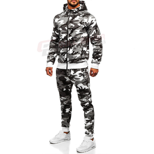 Conjunto de chándal de dos piezas para hombre con ajuste clásico y chándal con cremallera para hombre de talla grande patrón estampado chándales de diseño elegante - Product Image 3