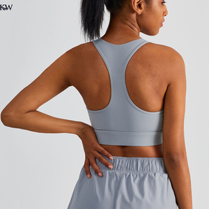 <b>Racerback</b> <b>Sports</b> <b>Bra</b> Women Padded Support Activewear Breathable Fabric Stretch Gym Yoga Tank Fitness Training Running Comfort - Product Image 2