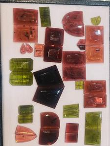 Piedras preciosas facetadas sueltas de turmalina múltiple natural Par de piedras facetadas sueltas para pendientes - Product Image 4