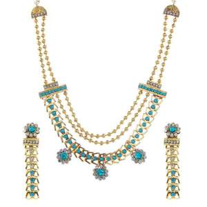 Soha Fashion Traditional Necklace <b>Set</b> Stone <b>Gold</b> Plated Fine <b>Jewelry</b> <b>Set</b> - Product Image 1