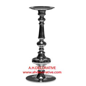 Chaud brillant argent plaqué aluminium bougeoir ensemble élégant à la main T lumière bougeoir luxe noël église décoration - Product Image 4