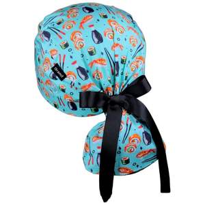 Gorro con estampado personalizable, corbata con cordón, ajustable, reversible, venta a granel, suministros hospitalarios, personal de enfermería, gorros de algodón - Product Image 6