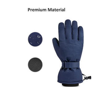 Gants de ski en cuir et polyester, doigts entiers, personnalisés, chauds pour l'hiver, vente en gros d'usine, gants de ski pour hommes - Product Image 2